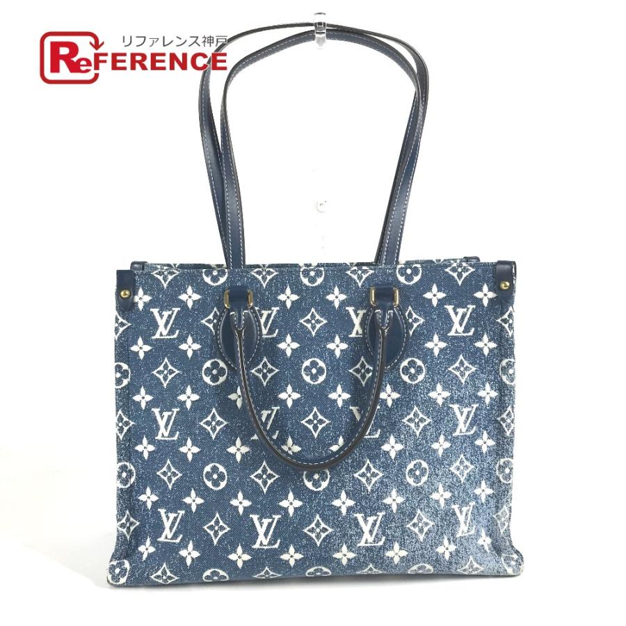 美品 LOUIS VUITTON ルイヴィトン M59608  オンザゴー MM 2WAYバッグ カバン トートバッグ モノグラムデニム ショルダーバッグ【中古】 | LOUIS VUITTON