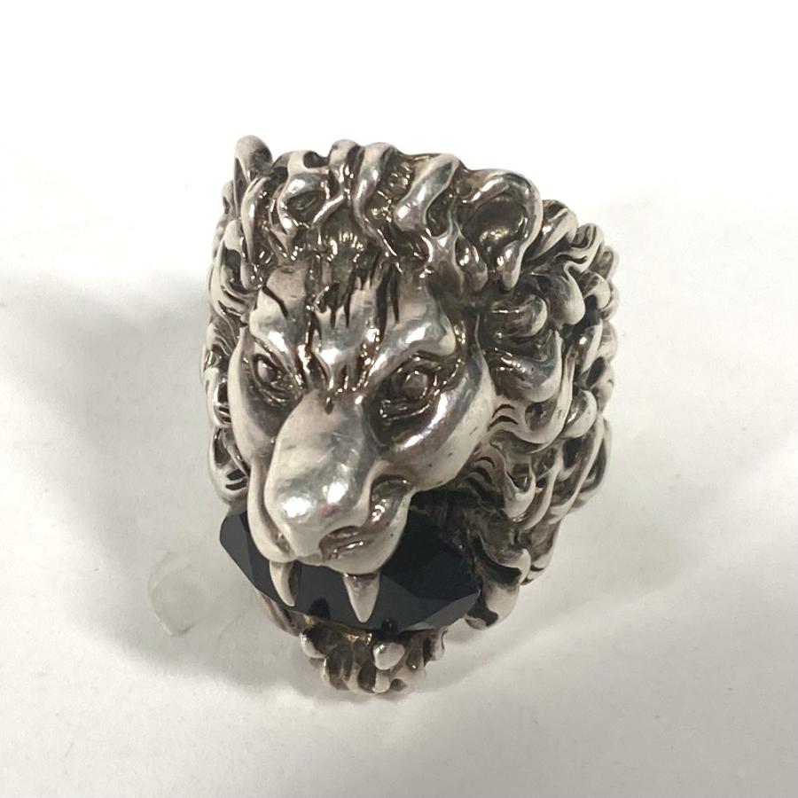 GUCCI グッチ  ライオン ストーン付き アクセサリー らいおん アニマル リング・指輪 シルバー メンズ【中古】 | GUCCI | 03