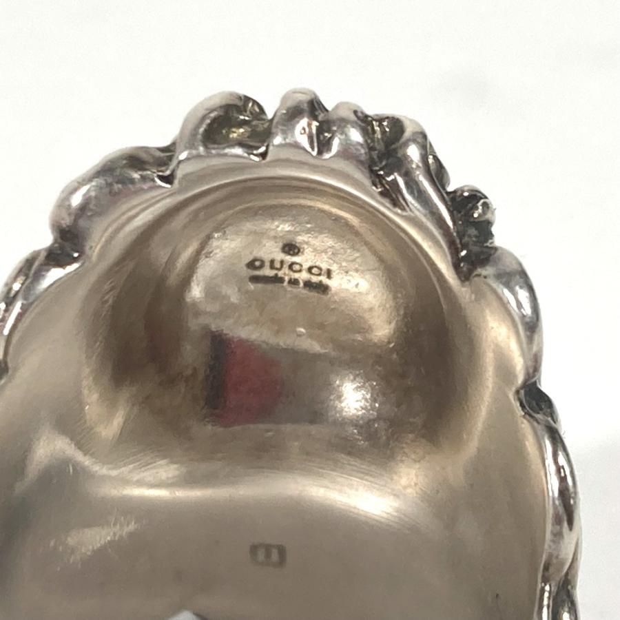 GUCCI グッチ  ライオン ストーン付き アクセサリー らいおん アニマル リング・指輪 シルバー メンズ【中古】 | GUCCI | 04