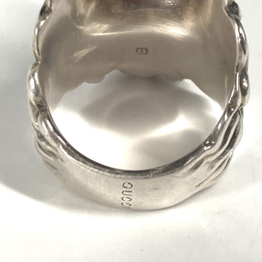 GUCCI グッチ  ライオン ストーン付き アクセサリー らいおん アニマル リング・指輪 シルバー メンズ【中古】 | GUCCI | 05