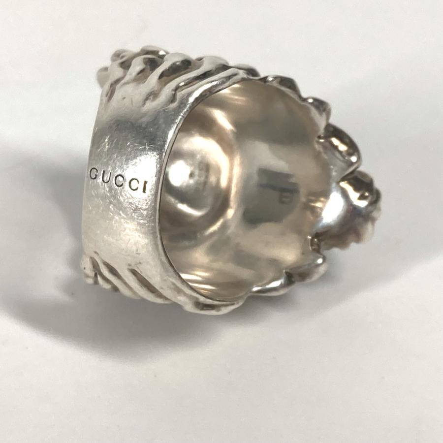 GUCCI グッチ  ライオン ストーン付き アクセサリー らいおん アニマル リング・指輪 シルバー メンズ【中古】 | GUCCI | 06