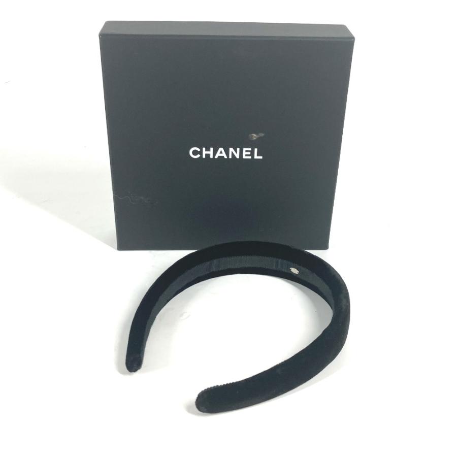 新品同様 CHANEL シャネル CC ココマーク ヘアバンド ヘッドバンド ヘアアクセサリー 22B カチューシャ ブラック レディース【中古】 | CHANEL | 07