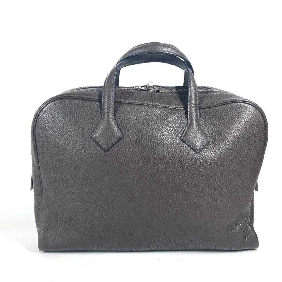美品 HERMES エルメス ヴィクトリア2 書類バッグ ブリーフケース トートバッグ  カバン ハンドバッグ ビジネスバッグ ブラウン【中古】 | HERMES | 01