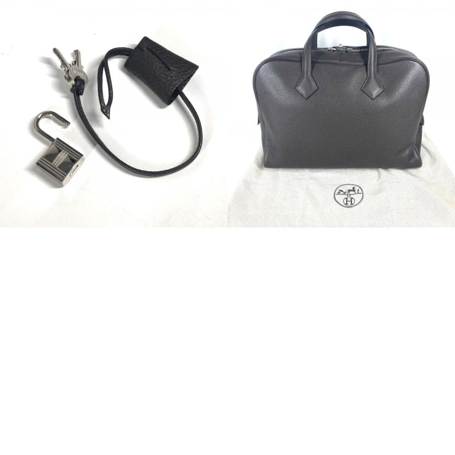 美品 HERMES エルメス ヴィクトリア2 書類バッグ ブリーフケース トートバッグ  カバン ハンドバッグ ビジネスバッグ ブラウン【中古】 | HERMES | 09