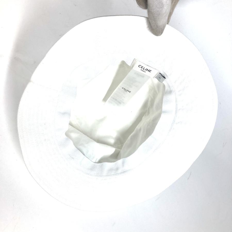 CELINE セリーヌ 2AUO4968P ロゴ ハット帽 帽子 バケットハット ボブハット バイカラー ハット ホワイト ユニセックス【中古】 | CELINE | 06