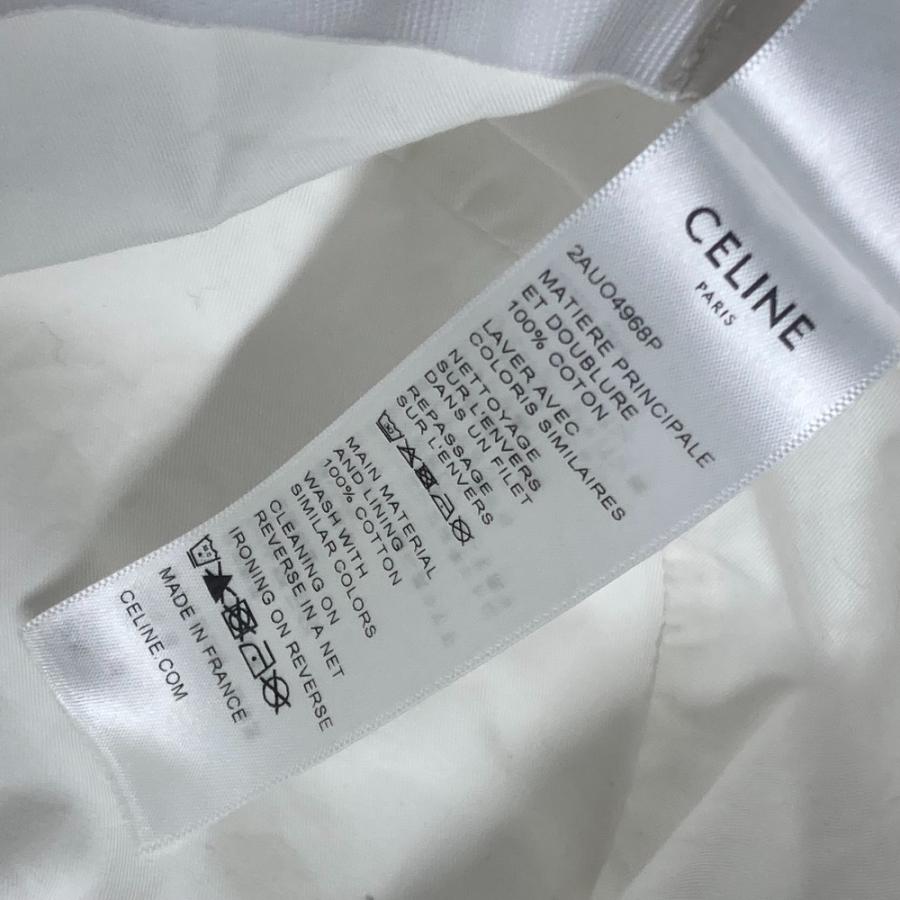 CELINE セリーヌ 2AUO4968P ロゴ ハット帽 帽子 バケットハット ボブハット バイカラー ハット ホワイト ユニセックス【中古】 | CELINE | 08