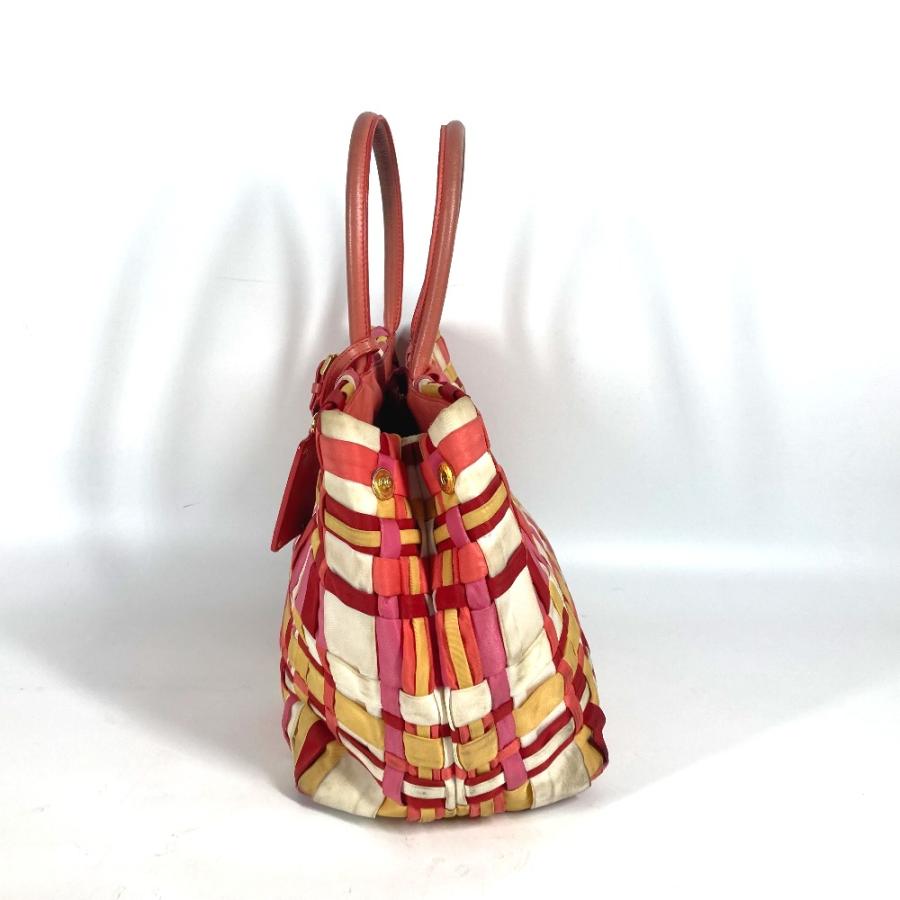 PRADA（プラダ） BN1653 ロゴ 編み込み カバン 肩掛け トートバッグ