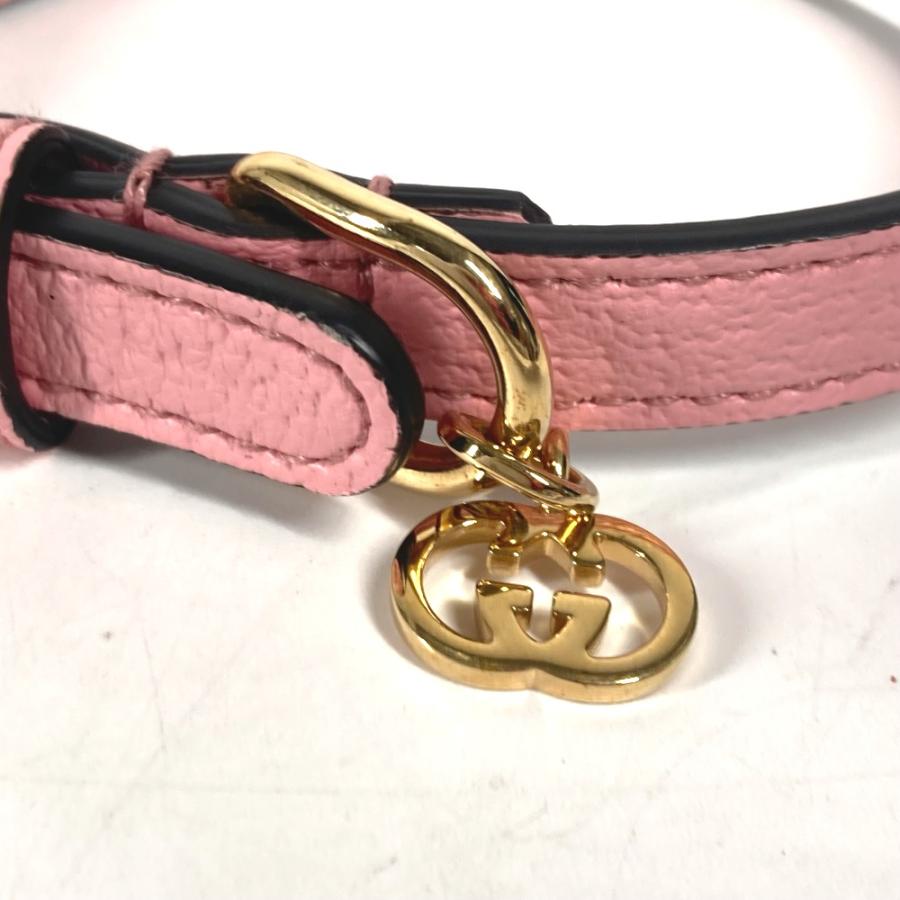 未使用 GUCCI グッチ 692946 エクストラスモール ペット カラー ドッグ 犬 わんちゃん ペット アクセサリー 首輪 ピンク 【中古】 | GUCCI | 04
