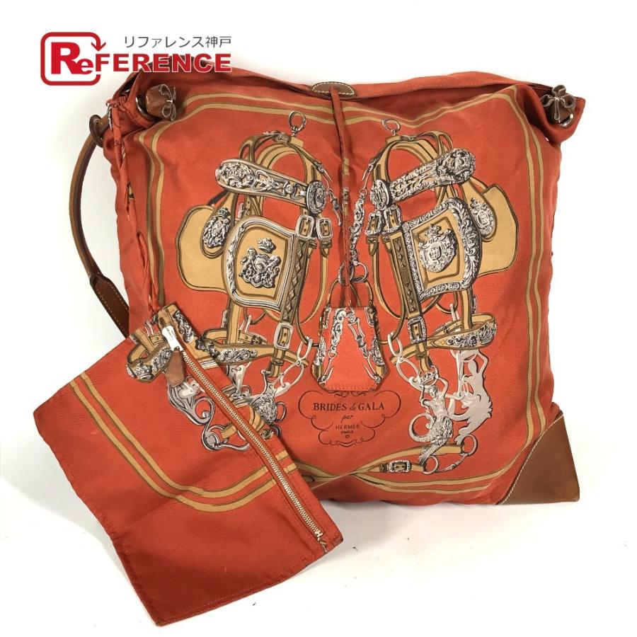 HERMES エルメス シルキーシティPM カバン ポーチ付き ショルダーバッグ オレンジ レディース【中古】 | HERMES