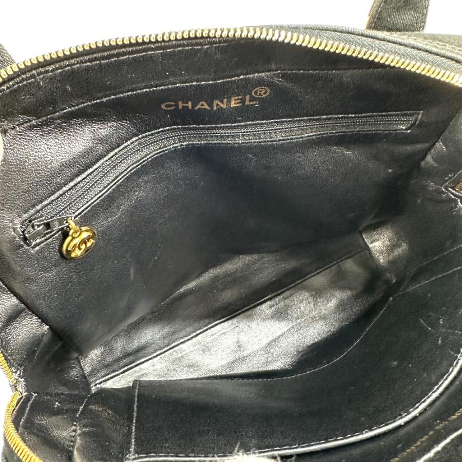 CHANEL シャネル CC ロゴ 総柄 カバン ヴィンテージ ハンドバッグ ブラック レディース【中古】 | CHANEL | 07