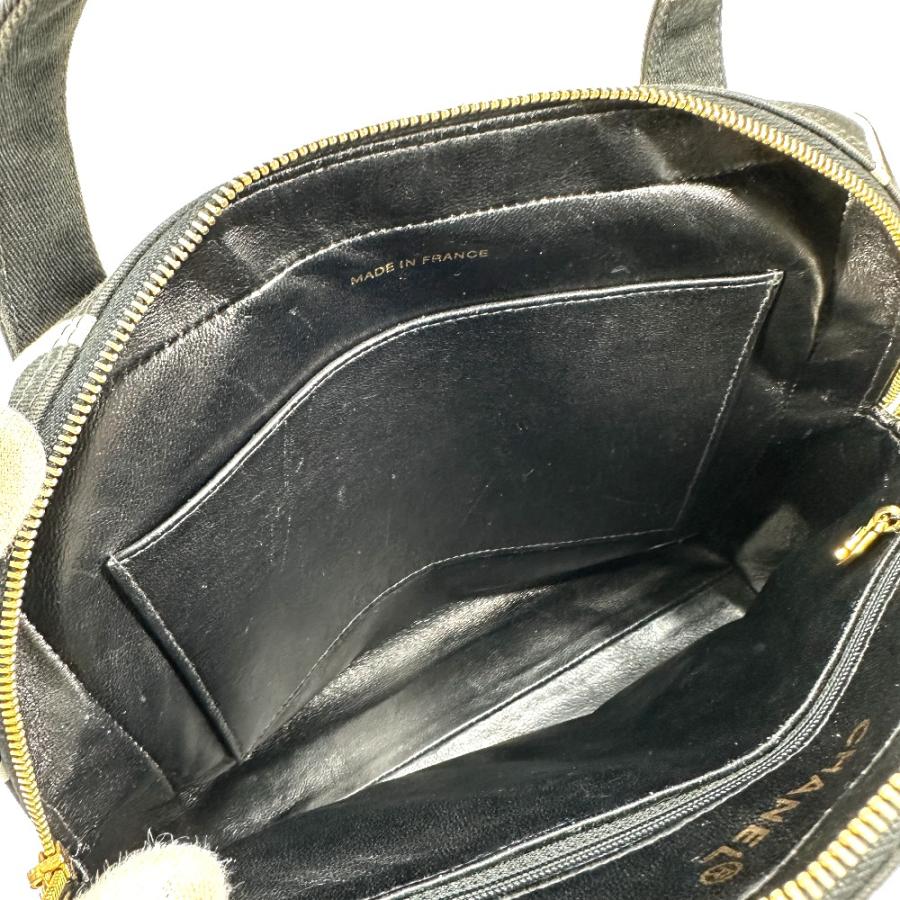 CHANEL シャネル CC ロゴ 総柄 カバン ヴィンテージ ハンドバッグ ブラック レディース【中古】 | CHANEL | 08