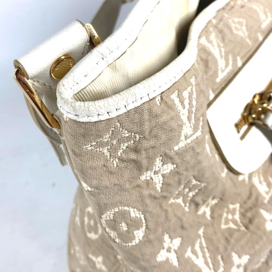 ルイヴィトン LOUIS VUITTON ブザスPM M93499 モノグラム サビア トートバッグ カバン 肩掛け バッグ ショルダーバッグ コットン ベージュ LOUIS VUITTON（ルイ・ヴィトン） M93499 ブザスPM トートバッグ