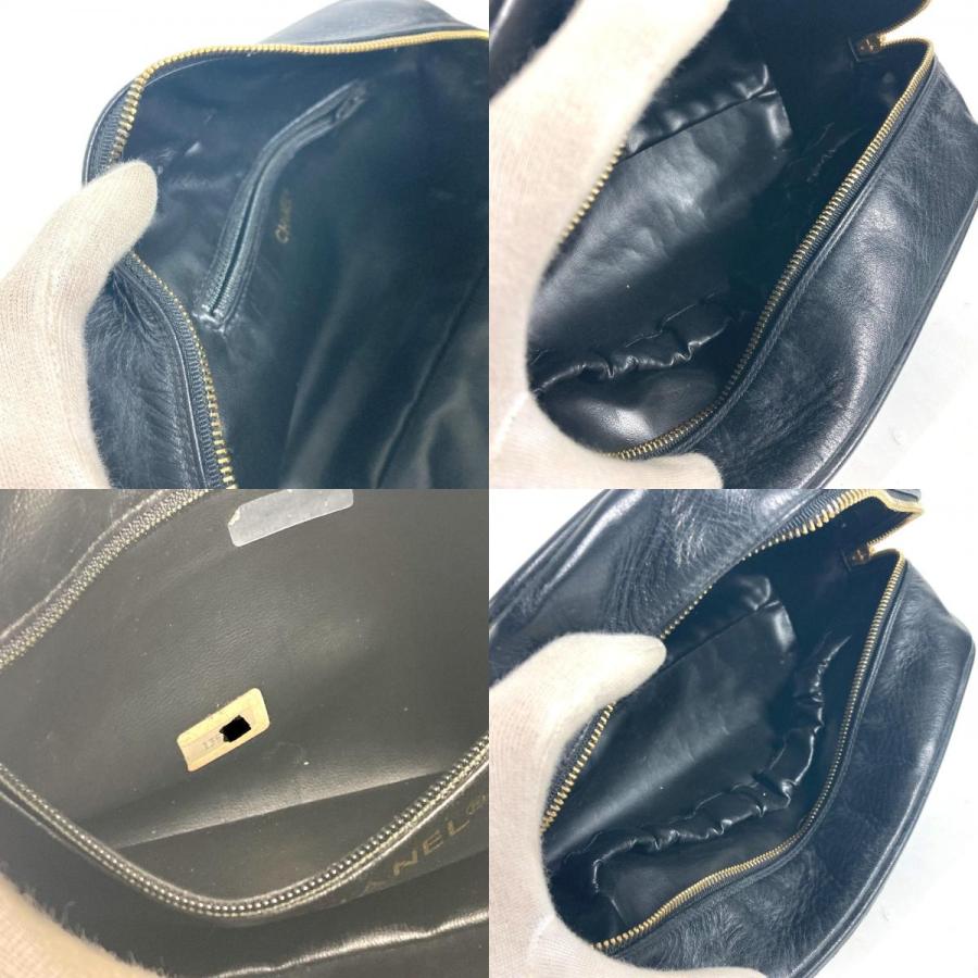CHANEL シャネル ビコローレ セカンドバッグ カバン メイクポーチ 化粧ポーチ ヴィンテージ ポーチ ブラック レディース【中古】 | CHANEL | 09