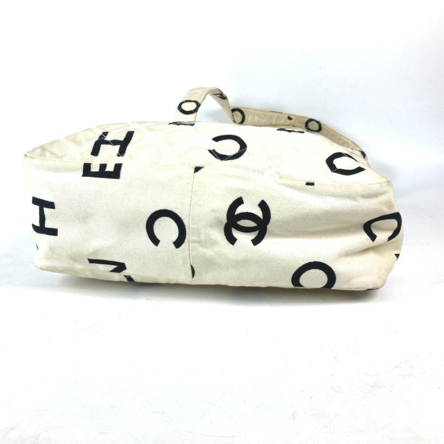 CHANEL シャネル CC ココマーク ロゴ アイコン カバン 肩掛け トートバッグ ヴィンテージ ショルダーバッグ ホワイト レディース【中古】 | CHANEL | 04