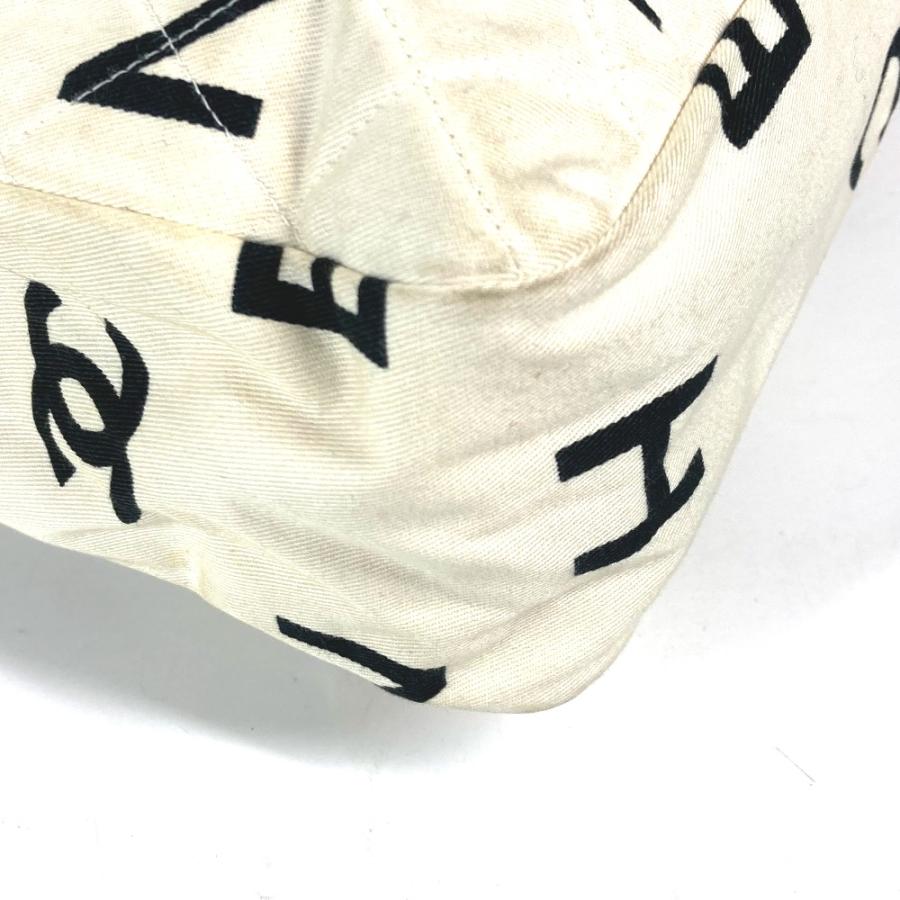 CHANEL シャネル CC ココマーク ロゴ アイコン カバン 肩掛け トートバッグ ヴィンテージ ショルダーバッグ ホワイト レディース【中古】 | CHANEL | 06