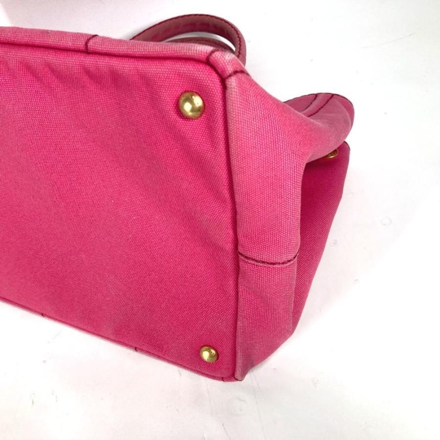 PRADA プラダ カナパ ロゴ  カバン ショルダーバッグ 肩掛け トートバッグ ピンク レディース【中古】 | PRADA | 05