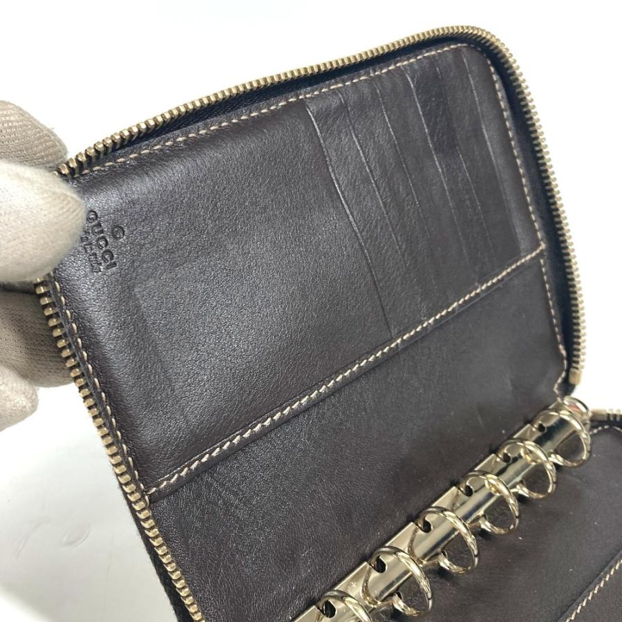 GUCCI グッチ 233152 グッチョリ チワワ 犬 手帳ケース システム手帳 ラウンドファスナー GG 手帳カバー ベージュ ユニセックス【中古】 | GUCCI | 02
