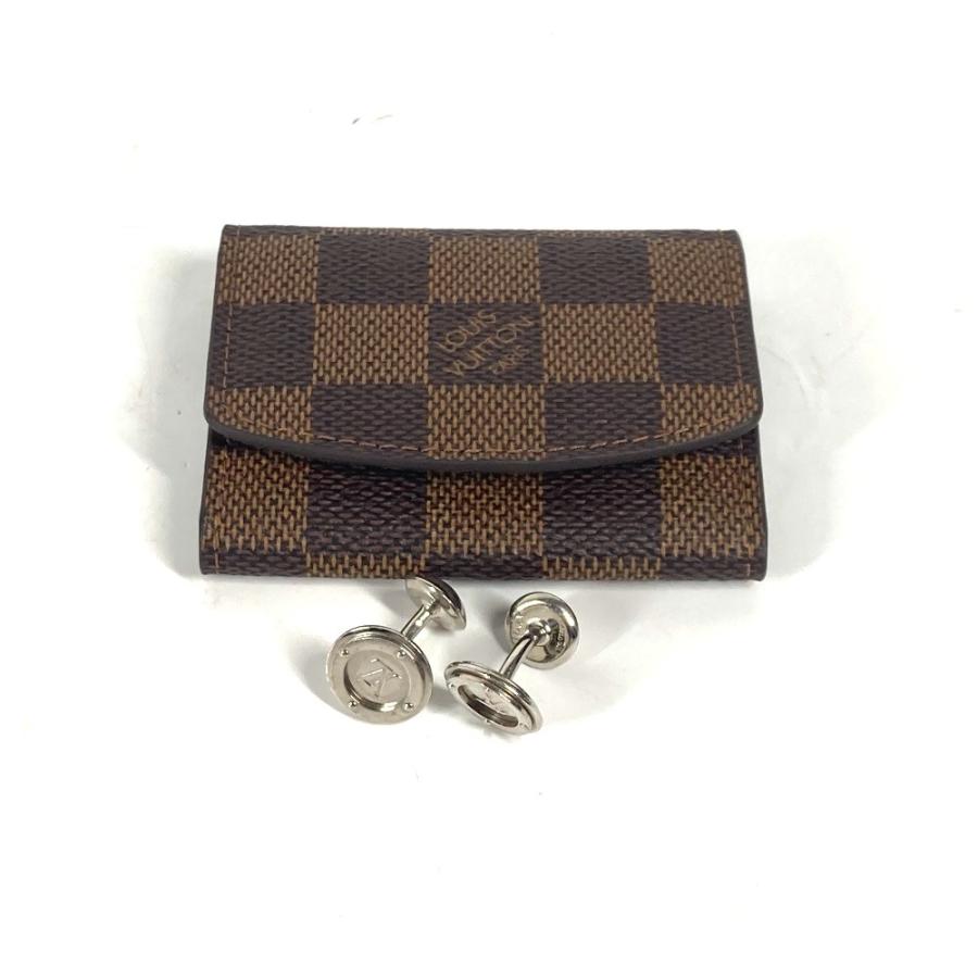 LOUIS VUITTON ルイヴィトン M68100 カフリンクス カフス LV サークル アクセサリー ダミエケース付き カフス シルバー メンズ【中古】 | LOUIS VUITTON | 08