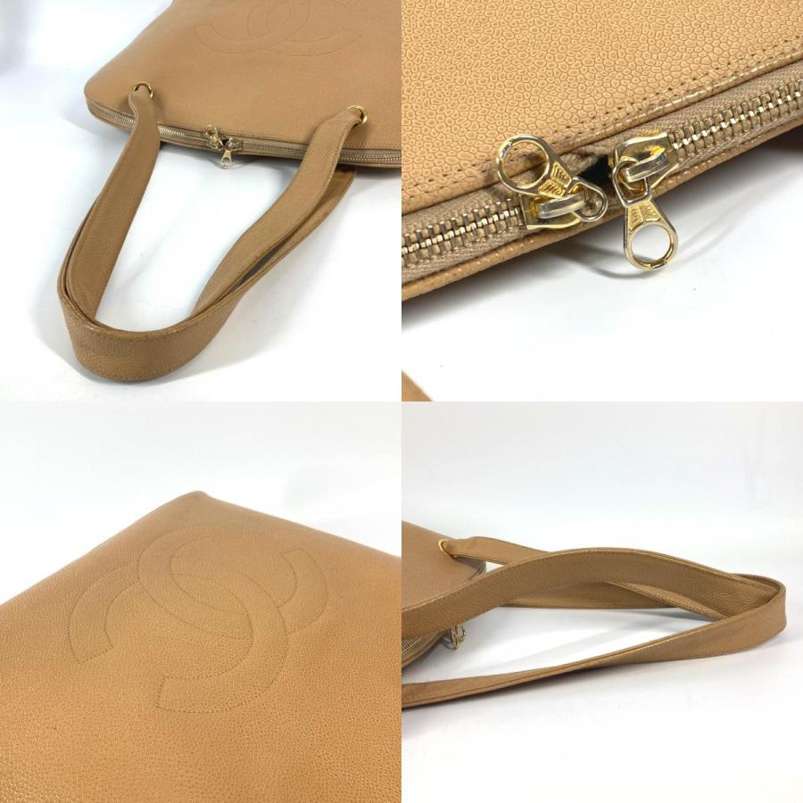 CHANEL シャネル CC ココマーク カバン 肩掛け トートバッグ ヴィンテージ ショルダーバッグ ベージュ レディース【中古】 | CHANEL | 07