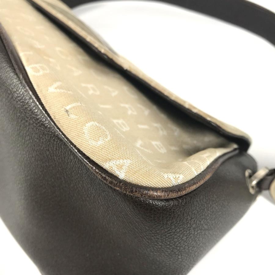 BVLGARI ブルガリ ロゴマニア カバン ハンドバッグ 肩掛け フラップ ロゴプレート ショルダーバッグ ベージュ レディース【中古】 | BVLGARI | 06