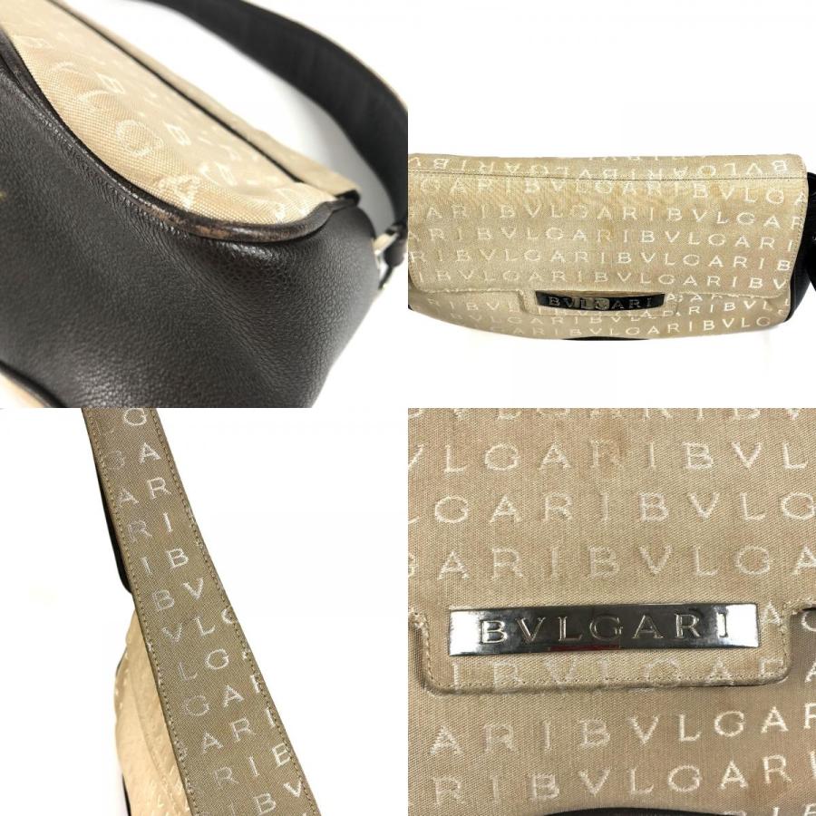 BVLGARI ブルガリ ロゴマニア カバン ハンドバッグ 肩掛け フラップ ロゴプレート ショルダーバッグ ベージュ レディース【中古】 | BVLGARI | 08