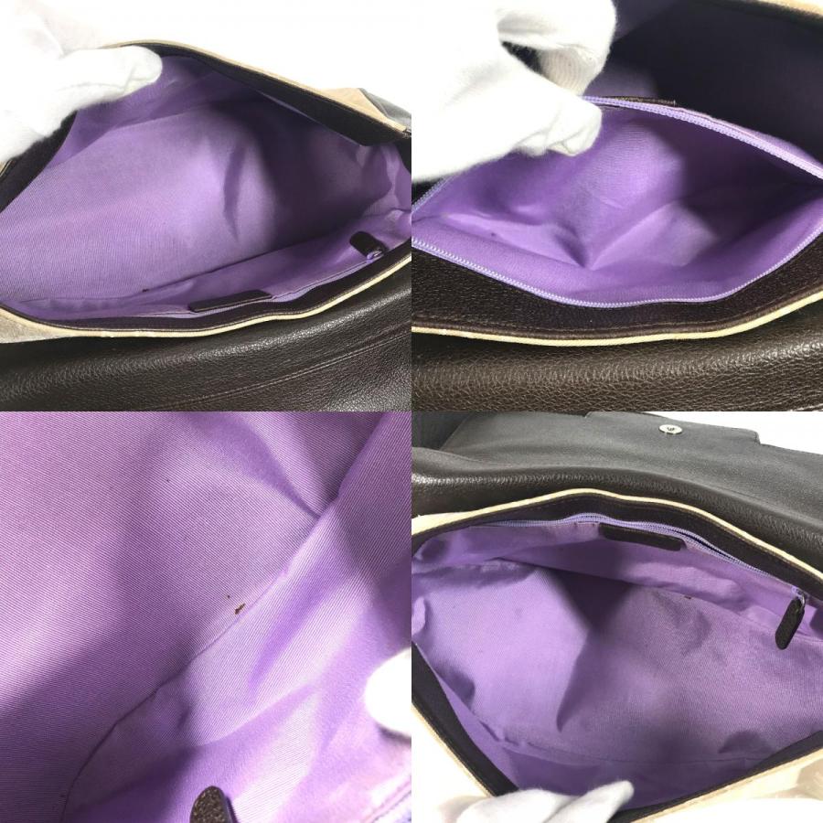 BVLGARI ブルガリ ロゴマニア カバン ハンドバッグ 肩掛け フラップ ロゴプレート ショルダーバッグ ベージュ レディース【中古】 | BVLGARI | 09