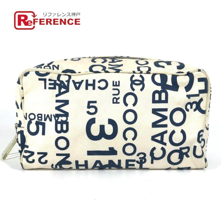 CHANEL シャネル ポーチ クラッチバッグ カバン ポーチ バイシーライン ポーチ ホワイト レディース【中古】 | CHANEL