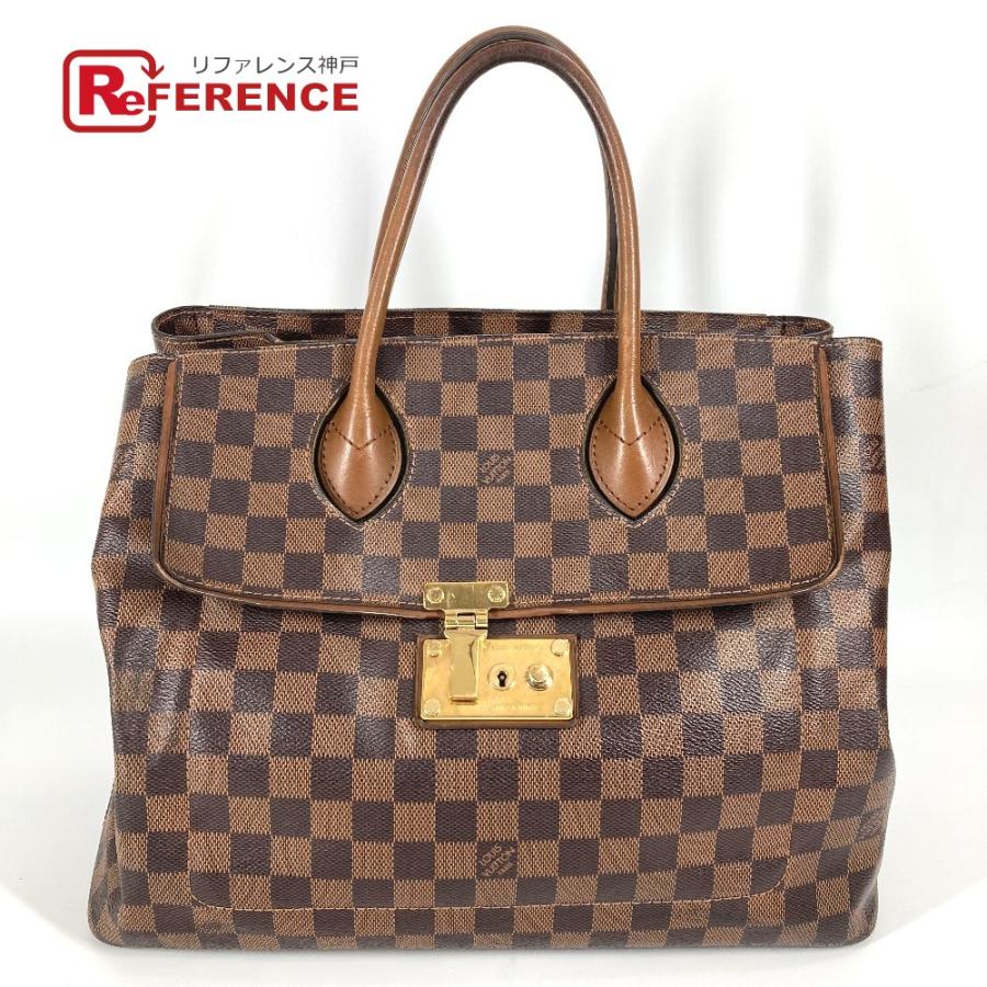 LOUIS VUITTON ルイヴィトン  N41273  アスコット カバン トートバッグ ダミエ ハンドバッグ ブラウン レディース【中古】 | LOUIS VUITTON