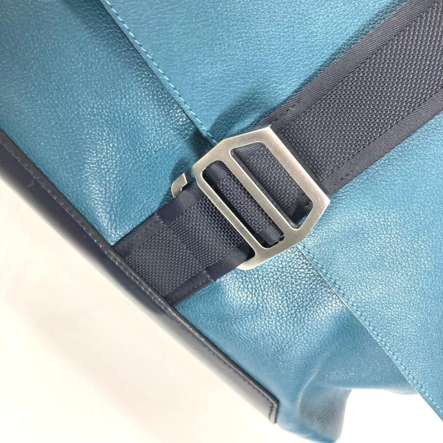 HERMES エルメス シティスライド カバン 斜め掛け メッセンジャーバッグ フラップ ショルダーバッグ ブルー系 ユニセックス【中古】 | HERMES | 07