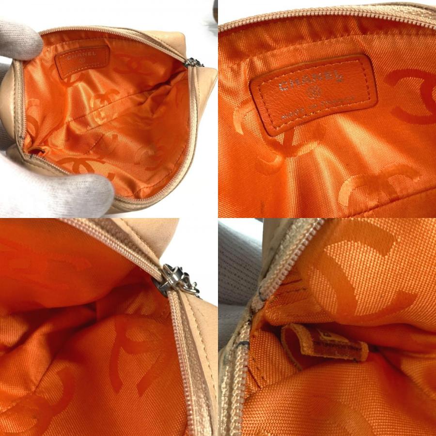 CHANEL シャネル CC ココマーク ロゴ メイクポーチ 化粧ポーチ ペンケース  ヴィンテージシャネル Vintage Chanel カンボンライン 【中古】 | CHANEL | 09