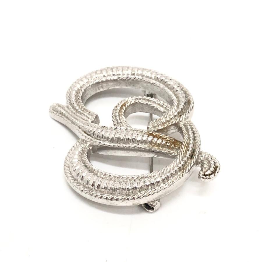 Dior ディオール ロゴ CD ブローチ ピン アクセサリー ブローチ シルバー レディース【中古】 |  | 02