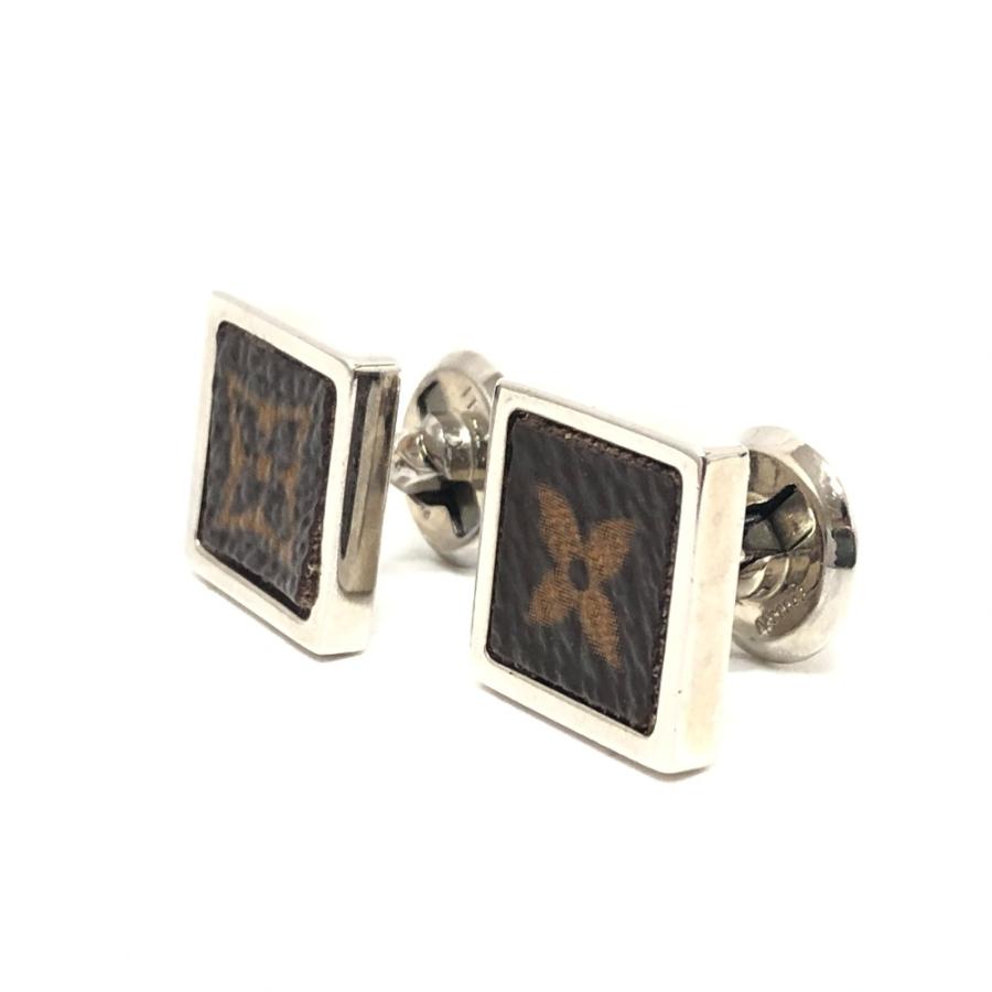 LOUIS VUITTON ルイヴィトン M00043 カフリンクス・モノグラムスクエア ケース付き カフス モノグラム カフス ブラウン メンズ【中古】 | LOUIS VUITTON | 01