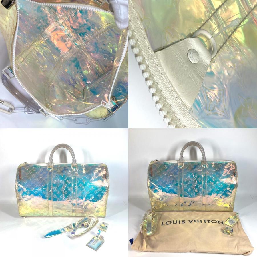 LOUIS VUITTON ルイヴィトン  M53271  キーポル・バンドリエール50 ショルダーバッグ モノグラムプリズム ボストンバッグ オーロラ【中古】 | LOUIS VUITTON | 09