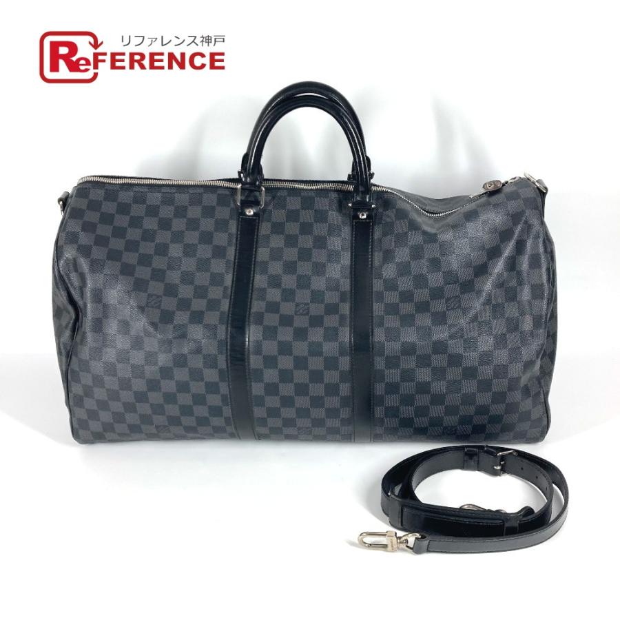 LOUIS VUITTON ルイヴィトン N41413 キーポルバンドリエール55 2WAYバッグ 旅行バッグ カバン ダミエグラフィット ボストンバッグ【中古】 | LOUIS VUITTON