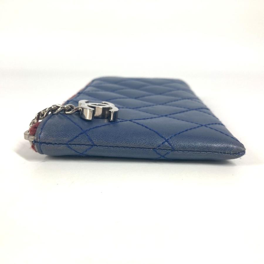CHANEL シャネル L字ファスナー マトラッセ キルティング ウォレット CC ココマーク ロゴ 長財布 ブルー ユニセックス【中古】 | CHANEL | 02