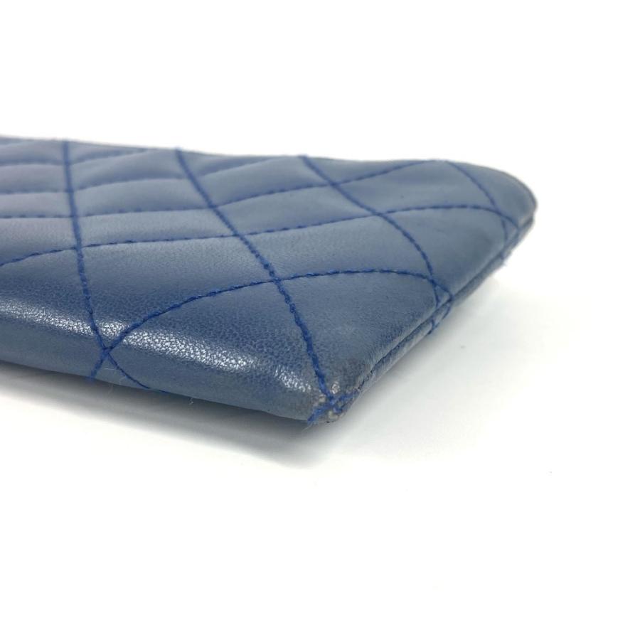 CHANEL シャネル L字ファスナー マトラッセ キルティング ウォレット CC ココマーク ロゴ 長財布 ブルー ユニセックス【中古】 | CHANEL | 06