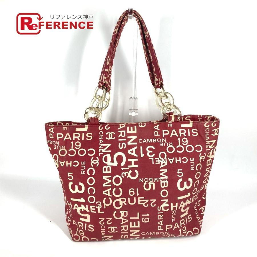 レッド【CHANEL】トートバッグ