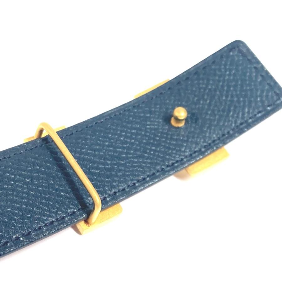 HERMES エルメス Hベルト コンスタンス ミニ 細ベルト アクセサリー バックル ベルト レッド×ネイビー レディース【中古】 | HERMES | 05