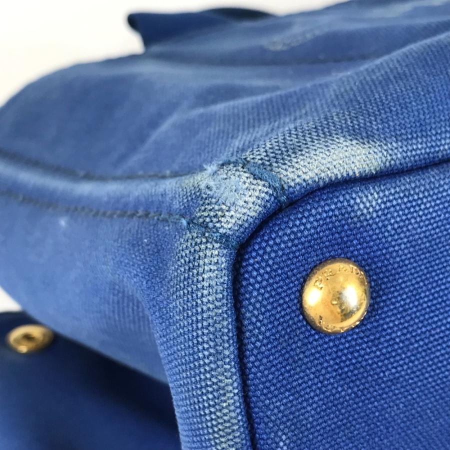 PRADA プラダ カナパ L ハンドバッグ カバン トートバッグ ブルー ユニセックス【中古】 | PRADA | 05