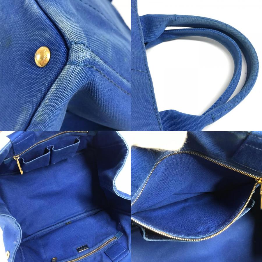 PRADA プラダ カナパ L ハンドバッグ カバン トートバッグ ブルー ユニセックス【中古】 | PRADA | 08