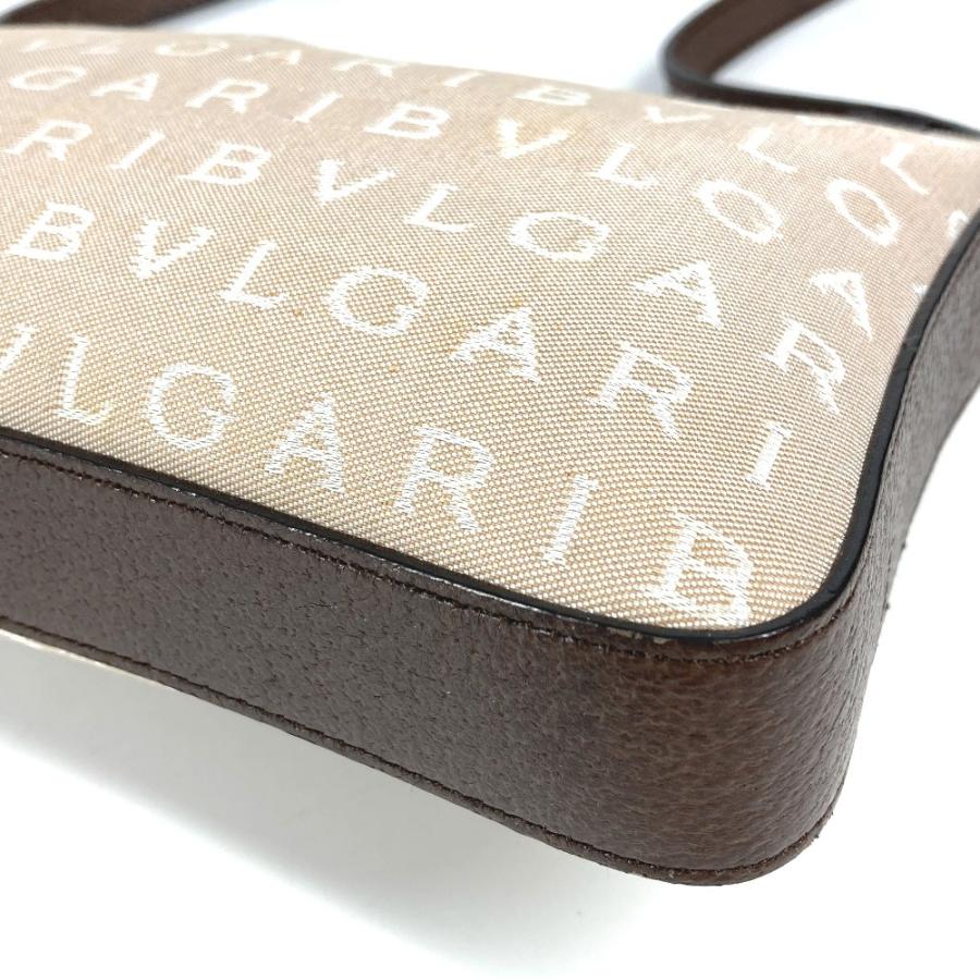 BVLGARI ブルガリ ロゴマニア ロゴ カバン 肩掛け ショルダーバッグ ベージュ ユニセックス【中古】 | BVLGARI | 04