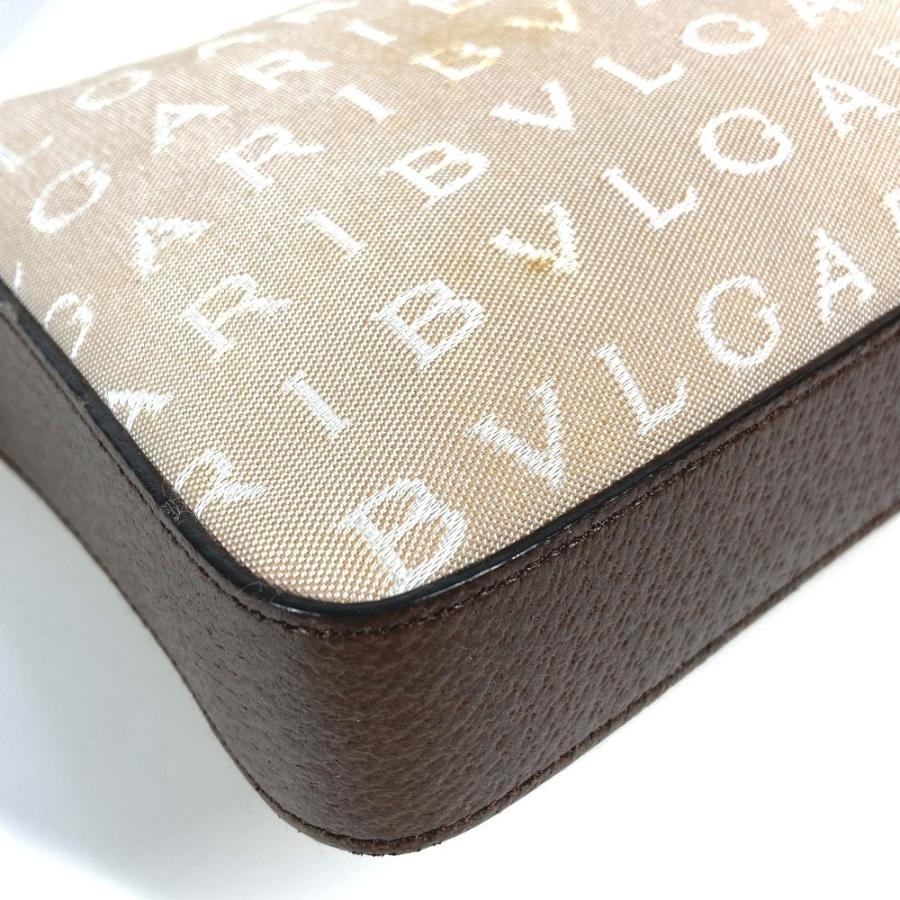 BVLGARI ブルガリ ロゴマニア ロゴ カバン 肩掛け ショルダーバッグ ベージュ ユニセックス【中古】 | BVLGARI | 05