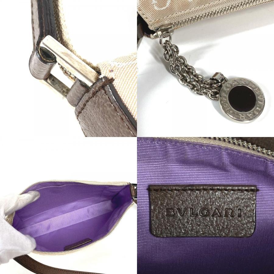BVLGARI ブルガリ ロゴマニア ロゴ カバン 肩掛け ショルダーバッグ ベージュ ユニセックス【中古】 | BVLGARI | 08