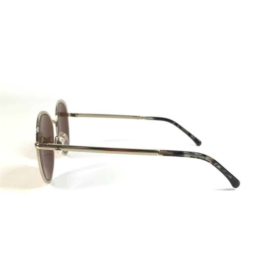 美品 CHANEL シャネル 4206 CC ロゴ ココマーク めがね メガネ アイウェア 眼鏡 ミラーレンズ サングラス ゴールド レディース【中古】 | CHANEL | 03