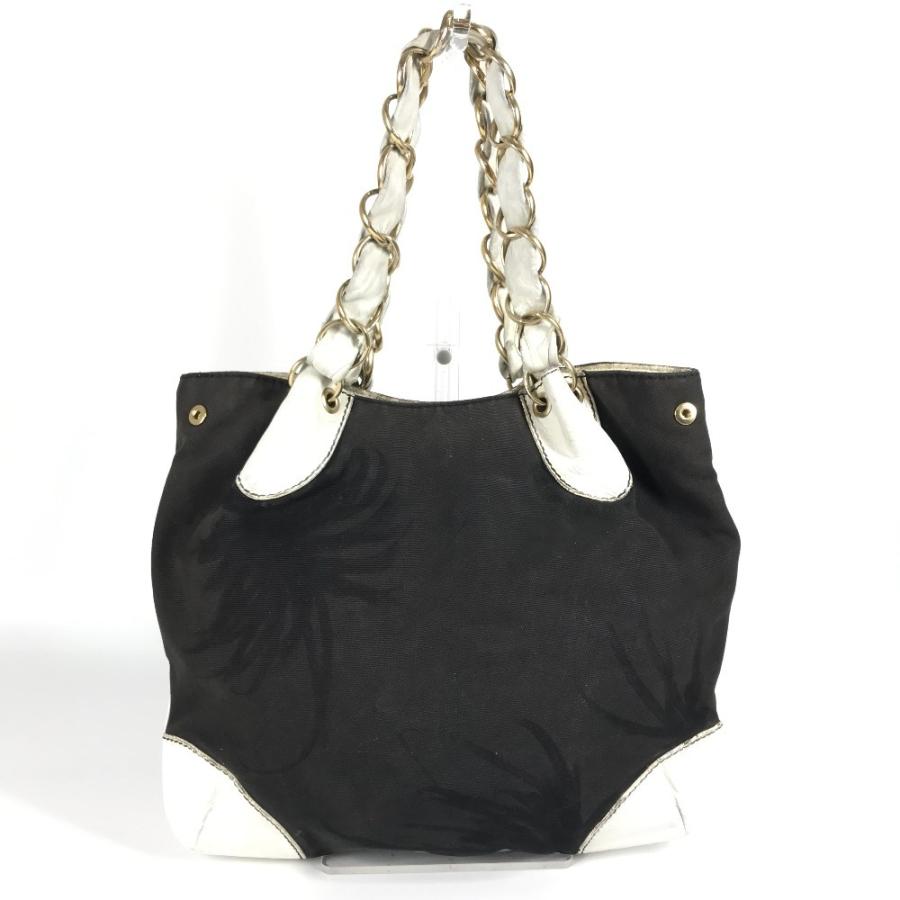 CHANEL シャネル CC ココマーク バイカラー 肩掛け トートバッグ Wチェーンバッグ ショルダーバッグ ブラック レディース【中古】 | CHANEL | 01