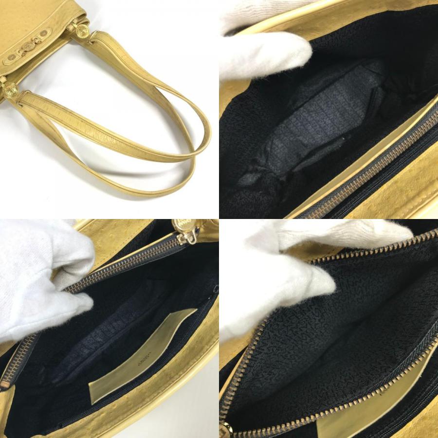VERSACE ヴェルサーチ サンバースト ロゴ カバン トートバッグ 肩掛け ヴィンテージ ショルダーバッグ イエロー レディース【中古】 |  | 08