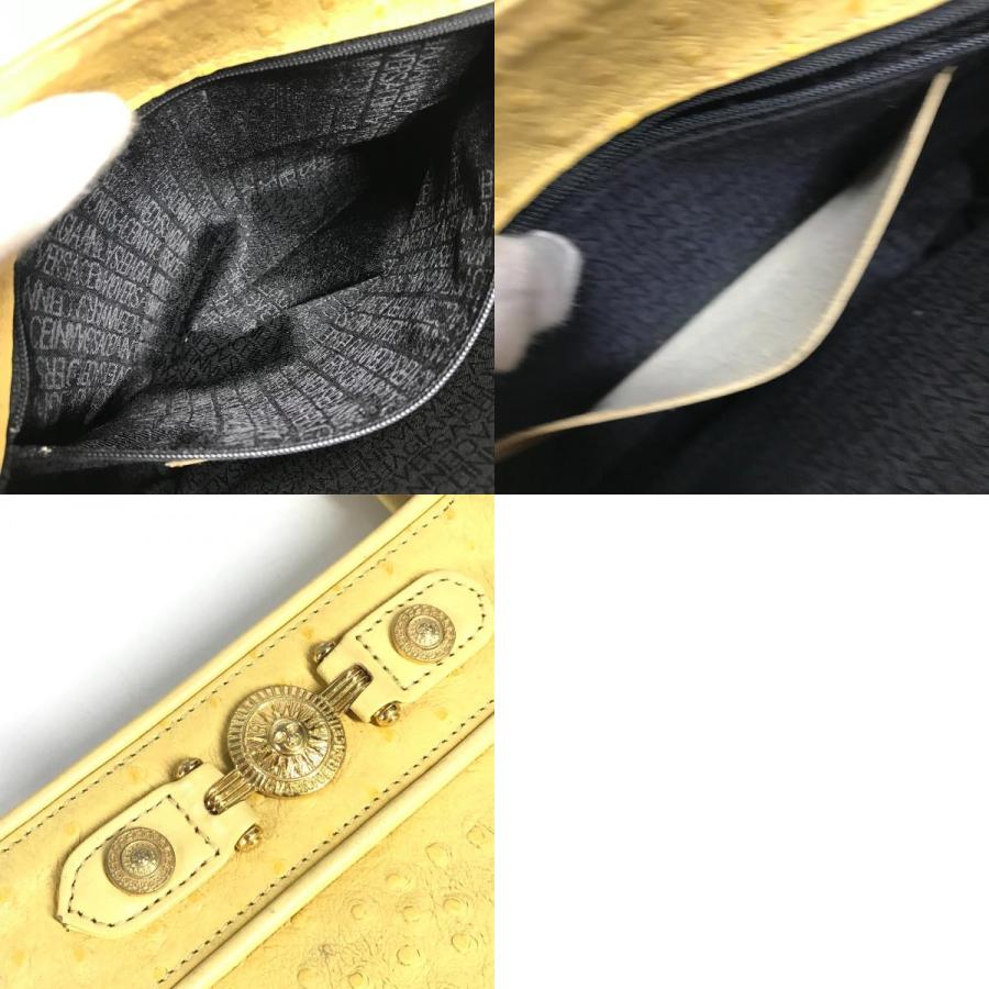 VERSACE ヴェルサーチ サンバースト ロゴ カバン トートバッグ 肩掛け ヴィンテージ ショルダーバッグ イエロー レディース【中古】 |  | 09