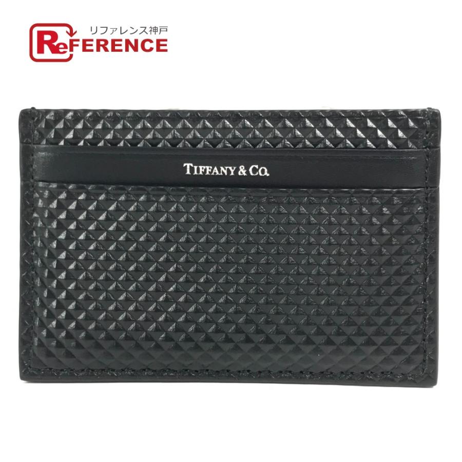 美品 TIFFANY&Co. ティファニー  ダイヤモンドポイント 名刺入れ パスケース カードケース ブラック ユニセックス【中古】 | TIFFANY&Co.