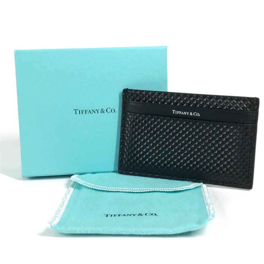 美品 TIFFANY&Co. ティファニー  ダイヤモンドポイント 名刺入れ パスケース カードケース ブラック ユニセックス【中古】 | TIFFANY&Co. | 09