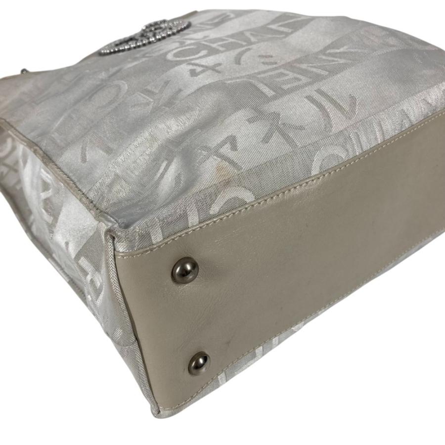 CHANEL シャネル 銀座限定 ロゴ CC ココマーク ロゴ Wチェーン カバン 縦型  エフェメール  日本限定 ショルダーバッグ ホワイト【中古】 | CHANEL | 05